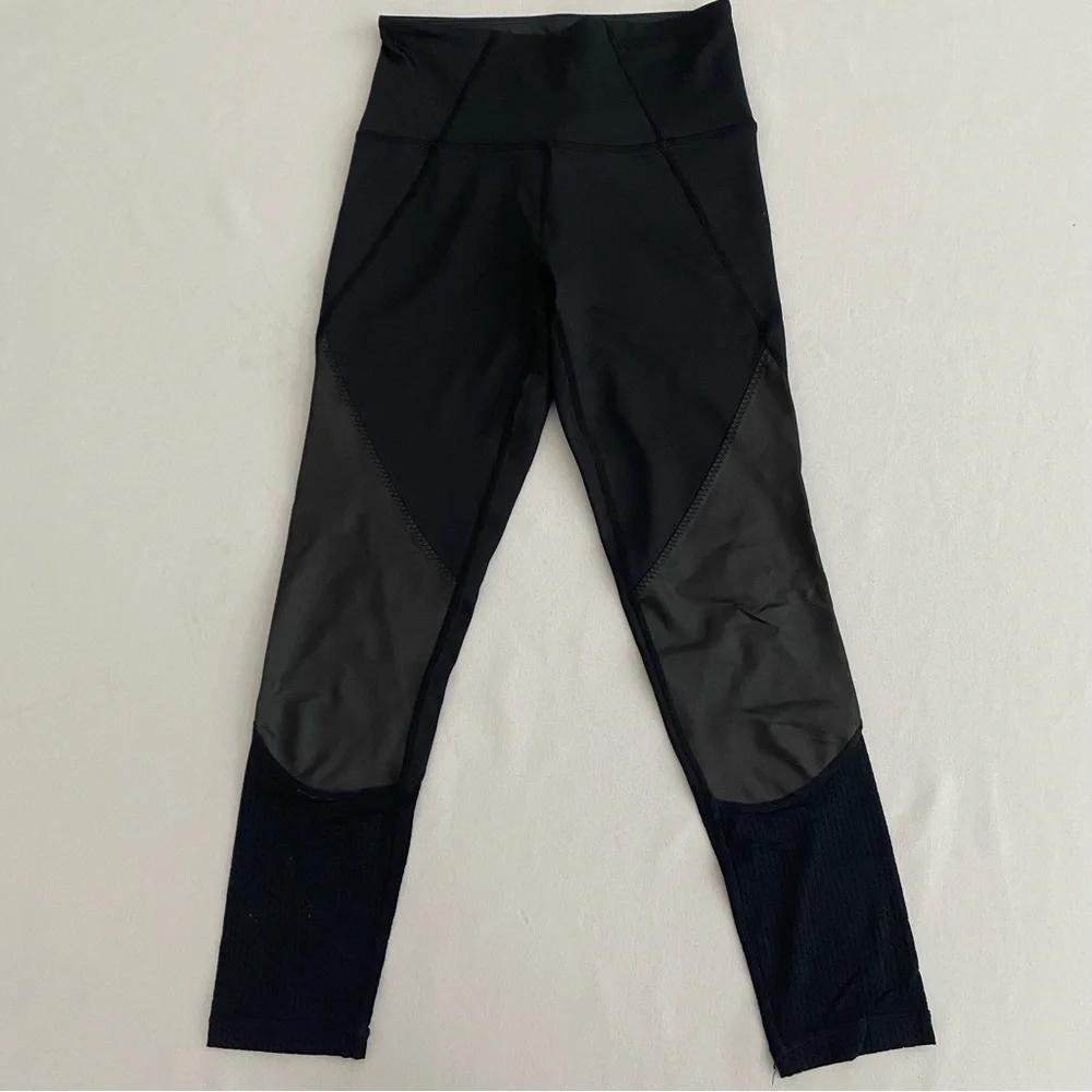 XXIV Active Women’s Strike Leggings XS 7/8 High Waisted Mesh Panels Gym Yoga